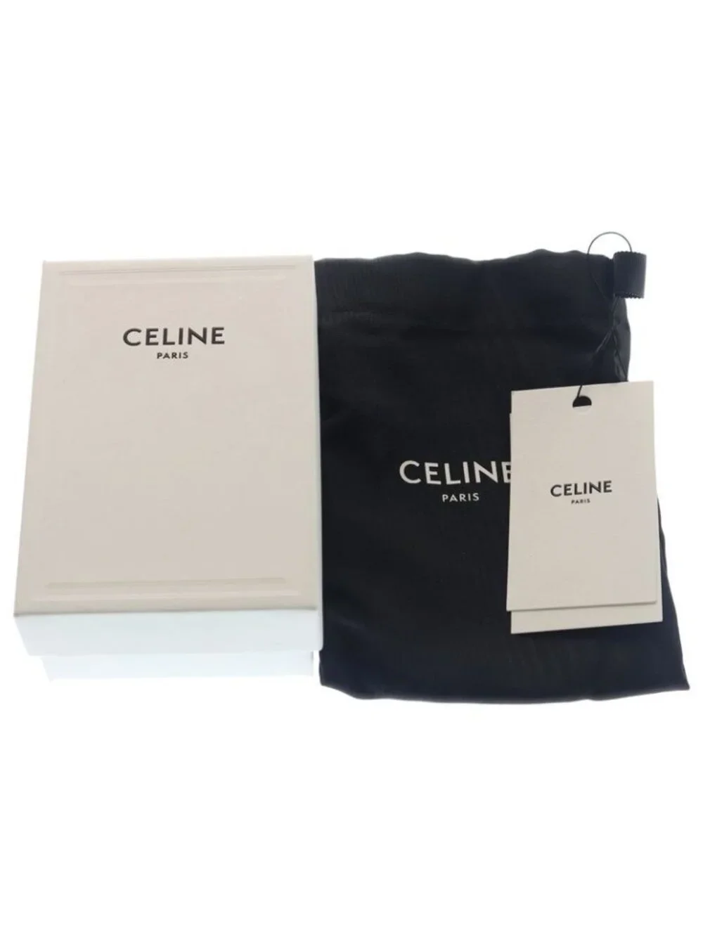 Celine Triomphe Trifold Wallet Compact Coin Case Brown Leather Gold - Picture 6 of 6